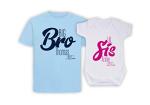 Personalised Sibling Matching Big Brother Little Sister Big Bro Lil Sis T-Shirt Bodysuit Set Children's Kids