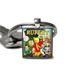 Rupert the Bear Silver-Plated Keyring – Handmade UK Gift Boxed Keepsake