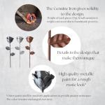 Forging Art Bcn® Hand Forged Eternal Wrought Iron Rose - Gift for Valentine's Day, Mother's Day, 6th Year Wedding Anniversary (Grey)