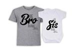 Personalised Sibling Matching Big Brother Little Sister Big Bro Lil Sis T-Shirt Bodysuit Set Children's Kids