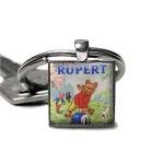 Rupert the Bear Silver-Plated Keyring – Handmade UK Gift Boxed Keepsake