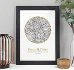 Personalised new home map print | Housewarming keepsake gift