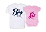 Personalised Sibling Matching Big Brother Little Sister Big Bro Lil Sis T-Shirt Bodysuit Set Children's Kids