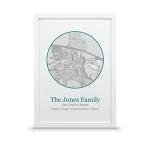 Personalised new home map print | Housewarming keepsake gift
