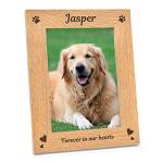 Pet Loss Photo Frame - Personalised Dog, Puppy, Labrador, Retriever, Pug, Pet Memorial Engraved Wooden Photo Frame Keepsake - Remembrance Gifts for Dog Lovers