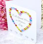 Handmade Mother's Day Card - To A Special Mum - Colourful 3D Hand made Love Heart