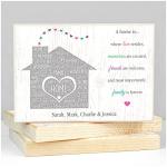 Personalised A Home Is Where Family New Home Housewarming First House Keepsake Christmas Print Gifts - A5, A4, A3 Prints and Frames