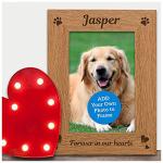 Pet Loss Photo Frame - Personalised Dog, Puppy, Labrador, Retriever, Pug, Pet Memorial Engraved Wooden Photo Frame Keepsake - Remembrance Gifts for Dog Lovers
