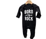 Heavy Metal Born to Rock unisex Baby Romper