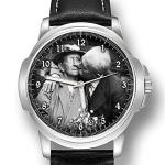 CUSTOM ENGRAVED GENTS MENS PHOTO WRIST WATCH ANNIVERSARY BIRTHDAY BEST GIFT