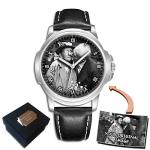 CUSTOM ENGRAVED GENTS MENS PHOTO WRIST WATCH ANNIVERSARY BIRTHDAY BEST GIFT