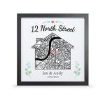 Personalised house warming map gift | Custom New home present