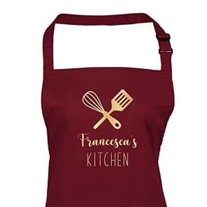 Personalised Adult Kitchen Apron with Name Custom Cooking and Baking Apron