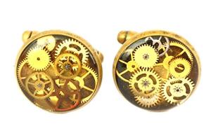 Steampunk Cufflinks, Watch Parts Cufflinks, Clockwork Cufflinks