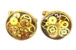 Steampunk Cufflinks, Watch Parts Cufflinks, Clockwork Cufflinks