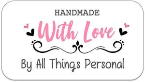 Personalised Handmade with Love Stickers Craft Packaging Seals Craft x80 Matte