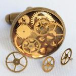 Steampunk Cufflinks, Watch Parts Cufflinks, Clockwork Cufflinks