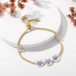 Forget-Me-Not Pressed Wildflower Bracelet | Personalized Handmade Bracelet | Real Wildflowers Bracelet | Alaska State Flower Bracelet | Gold Pressed Flower Bracelet | Gift For Her