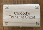 Personalised Wooden Keepsake Box Gift, Pirate Treasure Chest Gift For Child, Trinkets Collectibles Memory Box