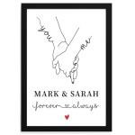 Personalised Holding Hands Gifts for Couples, Valentines Gifts For Him Or Her, Boyfriend and Girlfriend Gifts, Husband and Wife Present, Couple Anniversary Gift, ANY NAMES