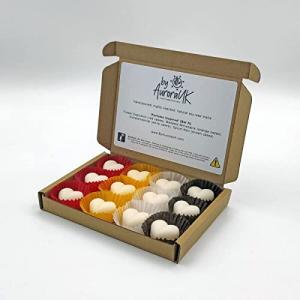 By Aurora UK, 12 Designer Perfume Inspired Soy Wax Melts Mixed Gift Box Set - Opium Noir, Extraterrestrial, Flower Explosion, Madame Millionaire