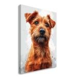 Irish Terrier Painted Illustration Canvas Art Print - Canine Portrait, Dog Lover Gift, Home Decor, Animal Wall Art, Pet Enthusiasts Collectible