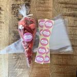 Baby Shower Sweet Bags & Stickers - Party Game Prize Favour - 10 Pack (Pink)