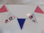 Beach Huts Bunting, Nautical Summer Seaside Garden Children's Party Bunting, Handmade 1-3 m