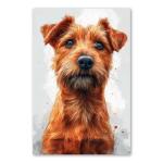 Irish Terrier Painted Illustration Canvas Art Print - Canine Portrait, Dog Lover Gift, Home Decor, Animal Wall Art, Pet Enthusiasts Collectible