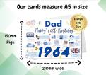 80th Birthday Card For Dad Father, Birthday Card For Him, Happy 80 Greetings Card Born In 1946