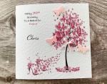 Female Happy birthday card handmade and personalised Pink Blossom Trees and Heels //pretty/birthday/friend/mum/daughter/sister/niece/cousin/ 16th/18th/ 21st/30th Birthday Gift