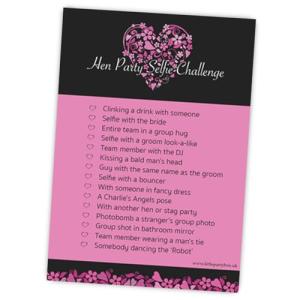 10 Player HEN PARTY SELFIE PHOTO CHALLENGE - Girls Night Out - Hen Night Game