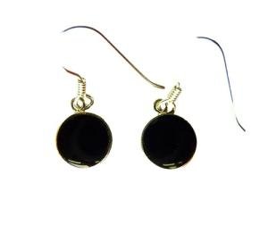 Whitby Jet and silver Earrings