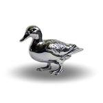 Duck figurine, solid hallmarked sterling silver ornament