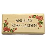 Personalised Red Rose Signs, Custom Rose Garden Plaque