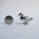 Duck figurine, solid hallmarked sterling silver ornament