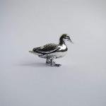 Duck figurine, solid hallmarked sterling silver ornament