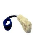 Paws Made™ Bungee Sheep Skin Fur Dog Tug Toy great for motivation and reward based training