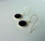 Whitby Jet and silver Earrings