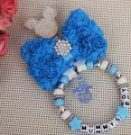 Personalised pram charm in multi colors baby girls and boys