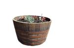 WineBoxesEtc Oak Whisky Barrel Tub/Planter – Half Barrel