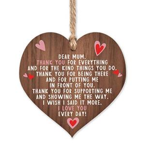 A present for mum | I love you mum present gifts | best mum ever in the world | handmade plaque presents | heart wooden hanging plaques | mother from daughter thank you | christmas