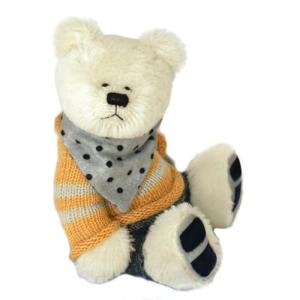 Nordic - Polar Bear Cub Teddy Bear Off White Alpaca Artist Collectable OOAK 22cm