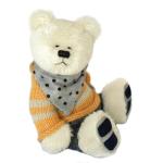 Nordic - Polar Bear Cub Teddy Bear Off White Alpaca Artist Collectable OOAK 22cm