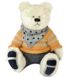 Nordic - Polar Bear Cub Teddy Bear Off White Alpaca Artist Collectable OOAK 22cm