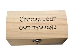 Personalised Wooden Keepsake Box Gift Any Name Or Message, Pirate Treasure Chest Trinkets Collectibles Memory Box
