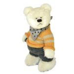 Nordic - Polar Bear Cub Teddy Bear Off White Alpaca Artist Collectable OOAK 22cm