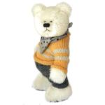 Nordic - Polar Bear Cub Teddy Bear Off White Alpaca Artist Collectable OOAK 22cm