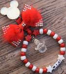 Personalised pram charm in multi colors baby girls and boys rhinestone bows