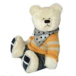 Nordic - Polar Bear Cub Teddy Bear Off White Alpaca Artist Collectable OOAK 22cm